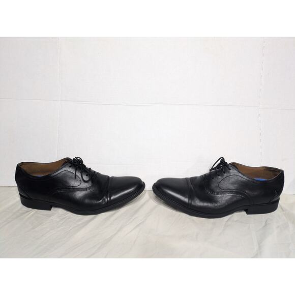 Clarks 15770 Black Leather Tilden Walk Lace Up Oxford Dress Shoes Mens Size 10.5 - Picture 3 of 9